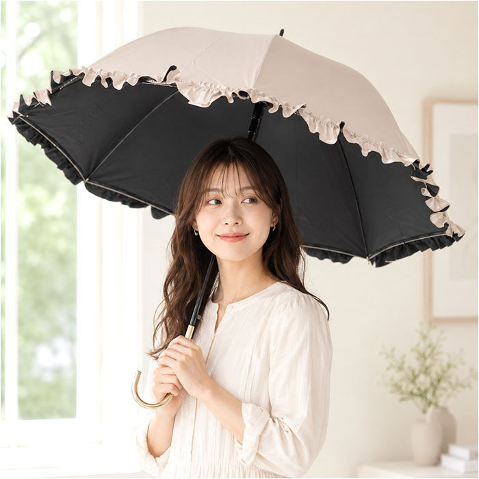 BACKYARD FAMILY「晴雨兼用傘 長傘 レディース 通販 60cm 60センチ 晴雨兼用長傘 大きい ジャンプ傘」|傘|