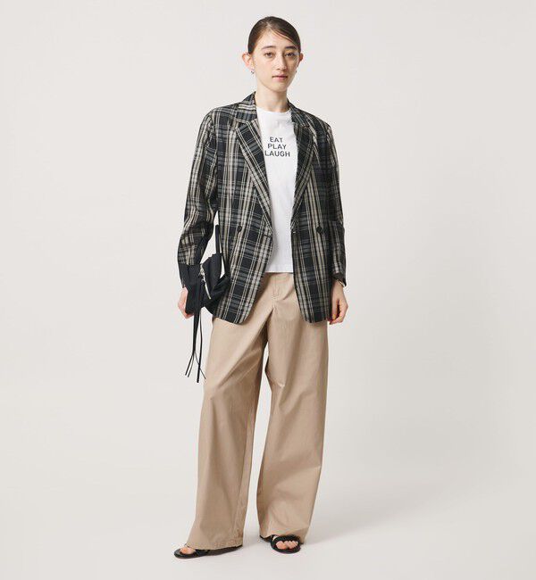 UNITED ARROWS「バック ギャザー リボンデザイン パンツ」|チノ|