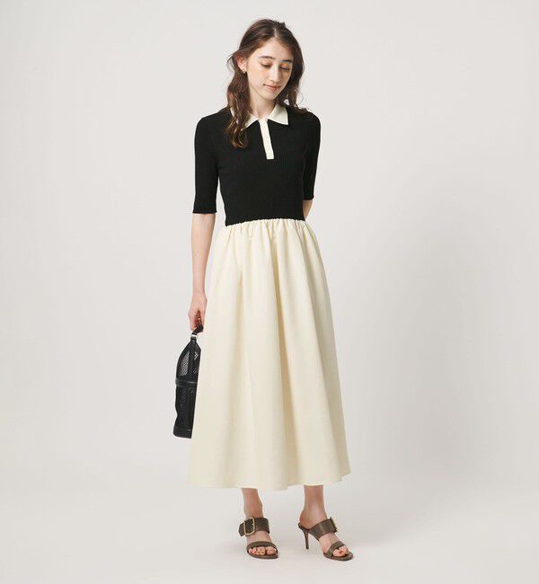 UNITED ARROWS「フィット＆フレア ポロワンピース ‐ウォッシャブル‐」|ワンピース|