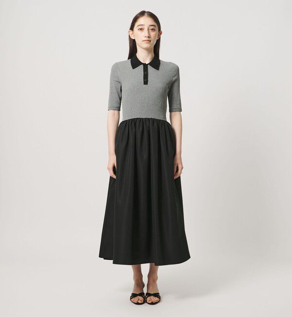 UNITED ARROWS「フィット＆フレア ポロワンピース ‐ウォッシャブル‐」|ワンピース|