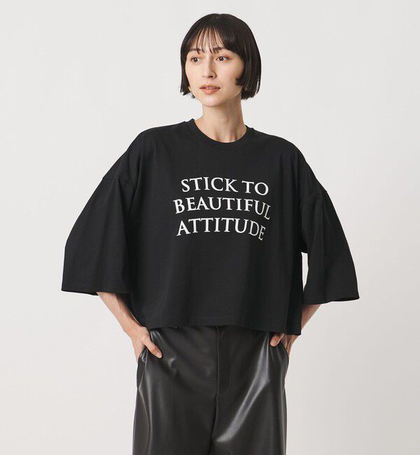 UNITED ARROWS「＜SACRA＞６分袖 レター Tシャツ」|Tシャツ・カットソー|