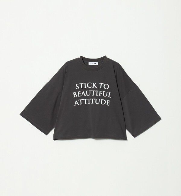 UNITED ARROWS「＜SACRA＞６分袖 レター Tシャツ」|Tシャツ・カットソー|