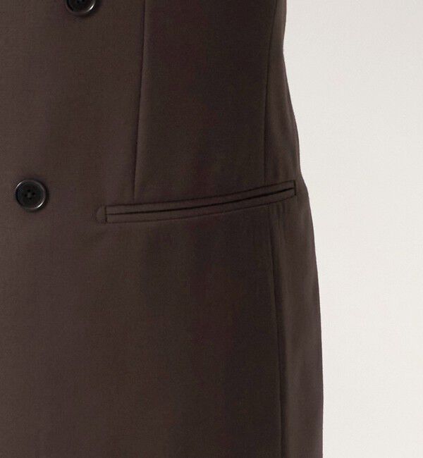 UNITED ARROWS「ブラウン シャークスキン ダブル 6ボタン スーツ MCーMODEL ヨコストレッチ」|スーツ|