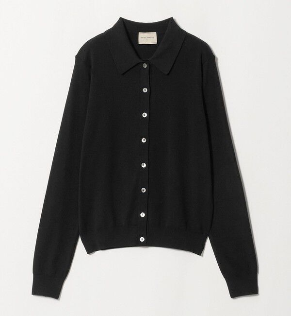 UNITED ARROWS「ポロカーディガン ‐ウォッシャブル‐」|カーディガン|BLACK
