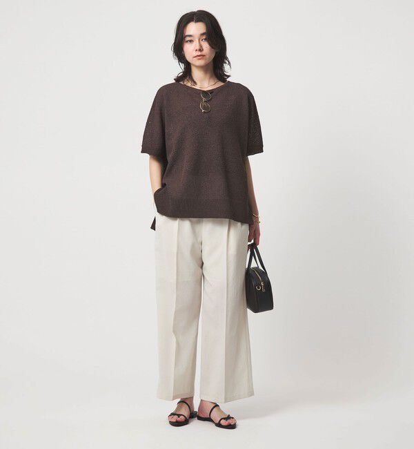 UNITED ARROWS green label relaxing「ドライクロス ニーハイワイド オフホワイト マシンウォッシャブル  通気性」|その他|