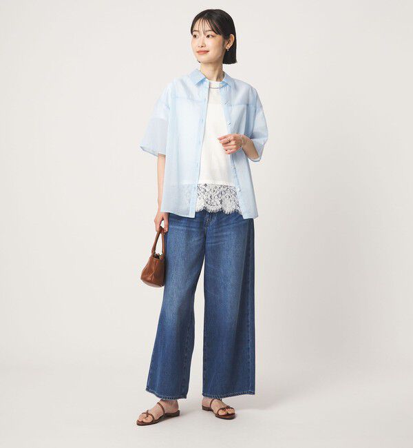 UNITED ARROWS green label relaxing「スソ レース ショートスリーブ カットソー」|Tシャツ・カットソー|