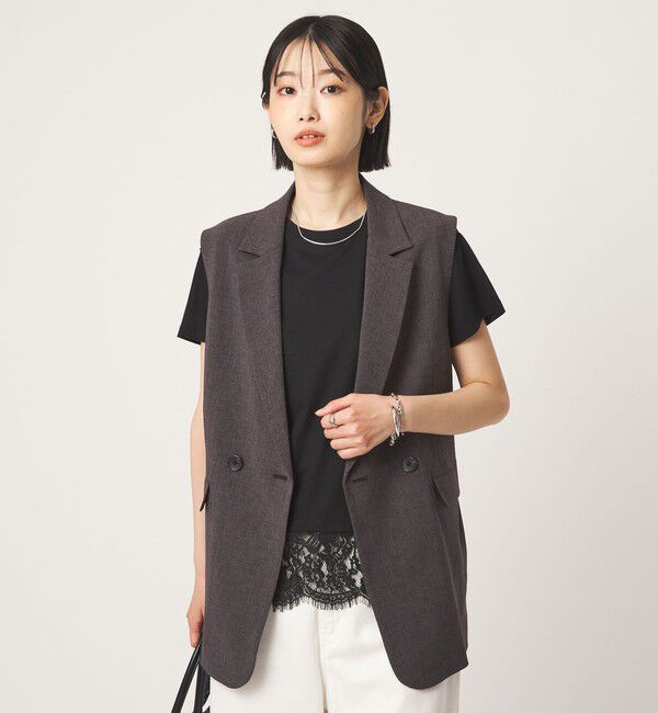 UNITED ARROWS green label relaxing「スソ レース ショートスリーブ カットソー」|Tシャツ・カットソー|