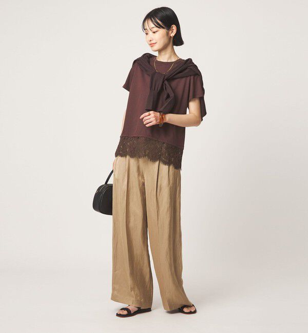 UNITED ARROWS green label relaxing「スソ レース ショートスリーブ カットソー」|Tシャツ・カットソー|