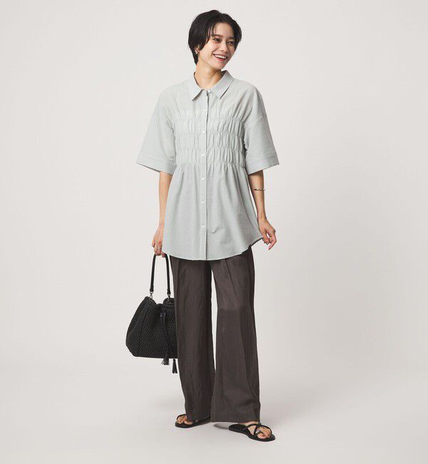 UNITED ARROWS green label relaxing「シャーリング ブラウス」|シャツ・ブラウス|