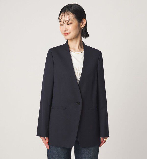 UNITED ARROWS green label relaxing「［size SHORT/TALLあり］Greed グリード ノーラペル ジャケット ウォッシャブル」|ノーカラージャケット|