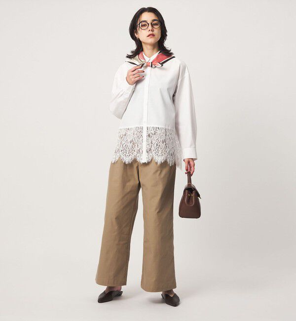 UNITED ARROWS green label relaxing「レース ドッキング シャツ」|シャツ・ブラウス|