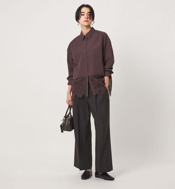 UNITED ARROWS green label relaxing「レース ドッキング シャツ」|シャツ・ブラウス|