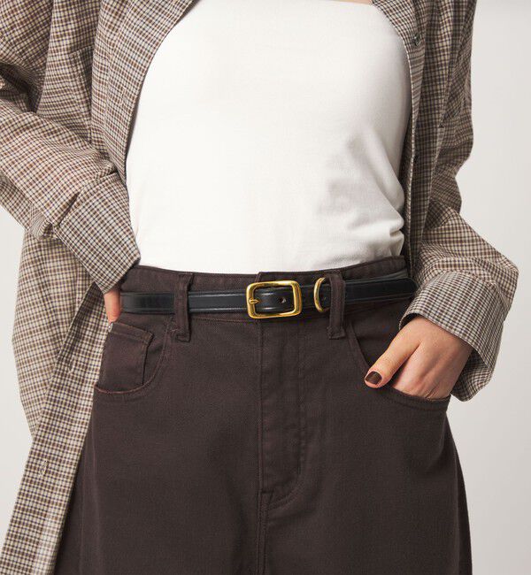 UNITED ARROWS green label relaxing「＜TORY LEATHER＞ベルト / WIDE PLAIN CREASED」|ベルト|BLACK