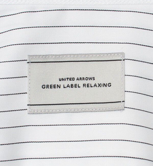 UNITED ARROWS green label relaxing「コットン ツイル ストライプ クレリック ワイドカラー ドレスシャツ -イージーアイロン-」|シャツ・ブラウス|