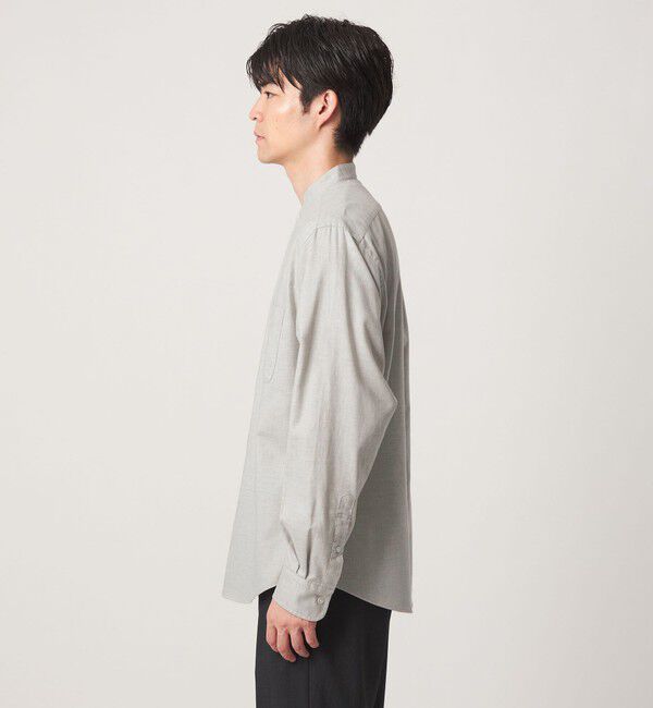 UNITED ARROWS green label relaxing「ナチュラル フィット ビエラバンドカラー 長袖 シャツ」|シャツ・ブラウス|