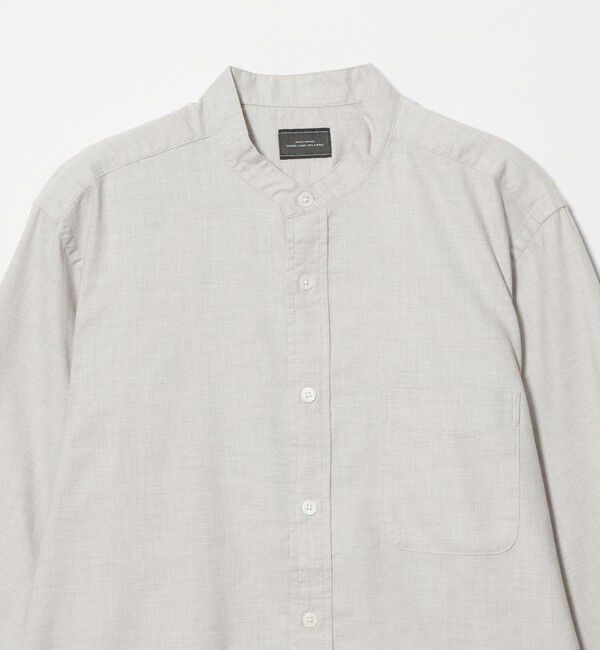 UNITED ARROWS green label relaxing「ナチュラル フィット ビエラバンドカラー 長袖 シャツ」|シャツ・ブラウス|