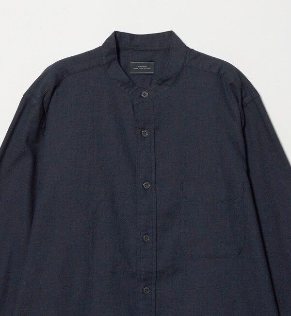 UNITED ARROWS green label relaxing「ナチュラル フィット ビエラバンドカラー 長袖 シャツ」|シャツ・ブラウス|