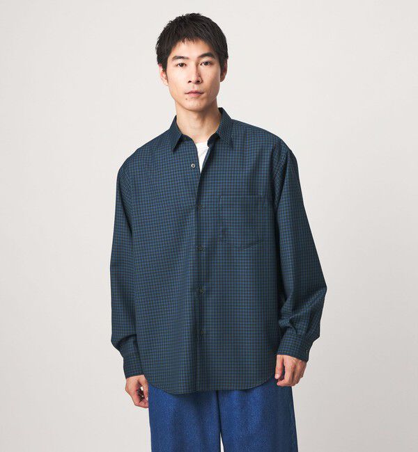 UNITED ARROWS green label relaxing「ウォッシャブル ビエラチェック ジャストルーズ 長袖 シャツ」|シャツ・ブラウス|