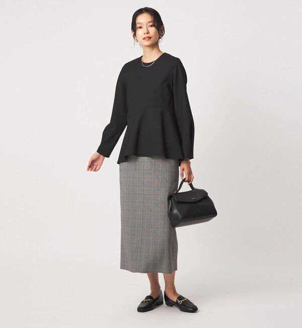 UNITED ARROWS green label relaxing「Daily Chic Iライン スリム スカート ストレッチ」|タイト|