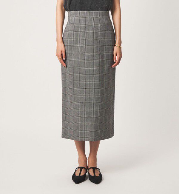 UNITED ARROWS green label relaxing「Daily Chic Iライン スリム スカート ストレッチ」|タイト|
