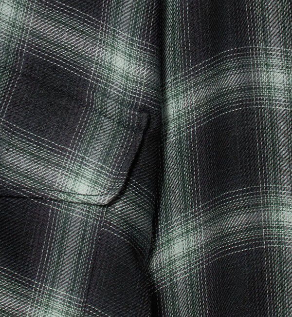 UNITED ARROWS green label relaxing「P/CU/W オンブレ チェック 2フラップポケット シャツ」|シャツ・ブラウス|