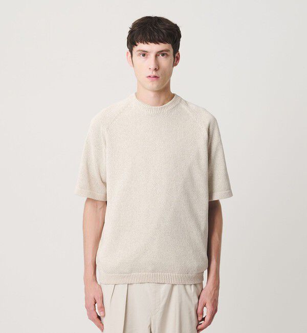 BEAUTY&YOUTH UNITED ARROWS「ペーパーヤーン サドルスリーブ クルーネック ニット ウォッシャブル」|ニット・セーター|