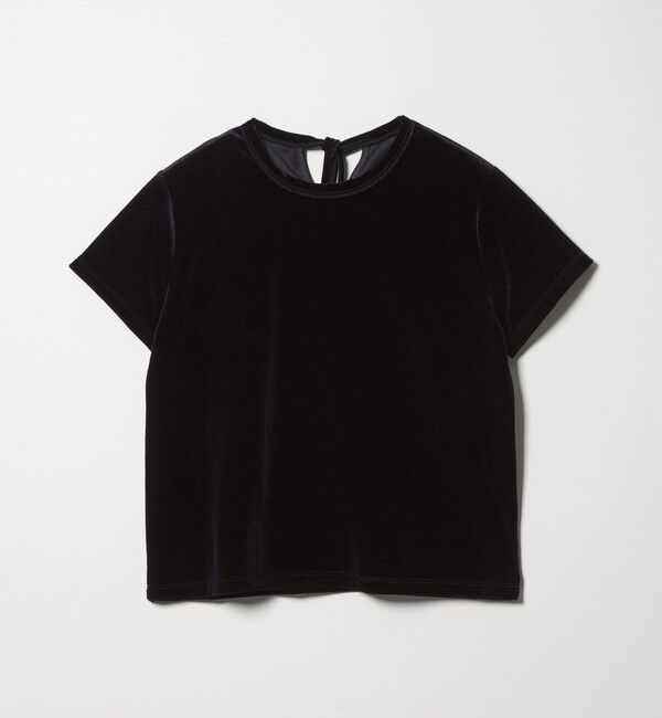 STEVEN ALAN「＜Steven Alan＞バック リボン ベロア Tシャツ」|Tシャツ・カットソー|