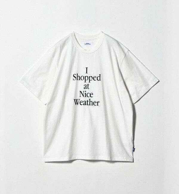 NICE WEATHER「＜NICE WEATHER＞タイポグラフィ Tシャツ」|Tシャツ・カットソー|WHITE
