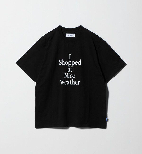 NICE WEATHER「＜NICE WEATHER＞タイポグラフィ Tシャツ」|Tシャツ・カットソー|BLACK