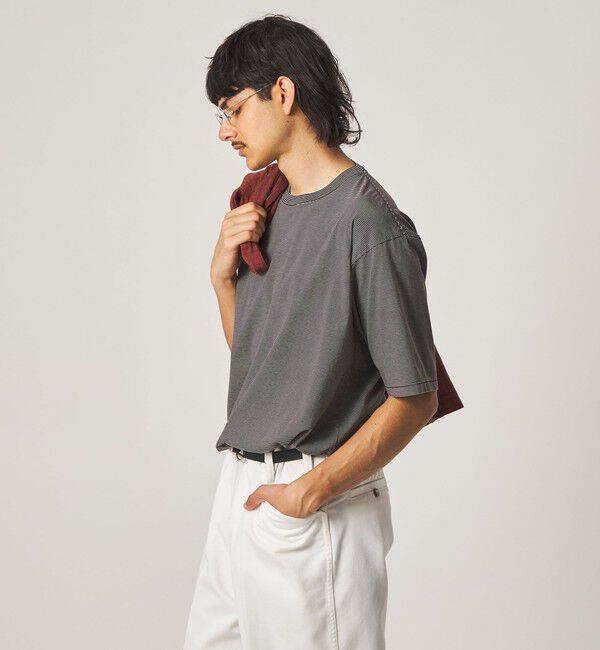 STEVEN ALAN「＜Steven Alan＞ サイロ ボーダー クルーネック Tシャツ」|Tシャツ・カットソー|