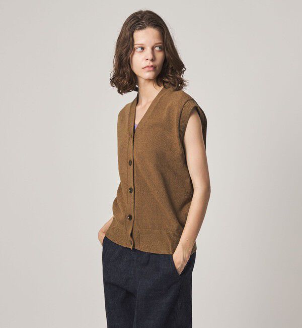 STEVEN ALAN「＜Steven Alan＞コットン ナイロン Vネック ベスト」|ベスト・ジレ|