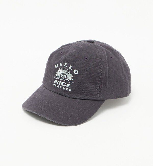 NICE WEATHER「【別注】＜HELLO SUNRISE＞ ロゴ ベースボールキャップ」|キャップ・キャスケット|DK.GRAY