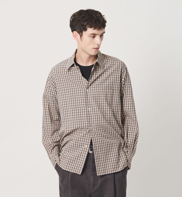 BEAUTY&YOUTH UNITED ARROWS「ピーチスキン チェック レギュラー シャツ FORM型」|シャツ・ブラウス|