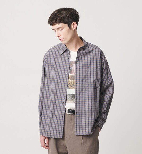 BEAUTY&YOUTH UNITED ARROWS「ピーチスキン チェック レギュラー シャツ FORM型」|シャツ・ブラウス|COBALT