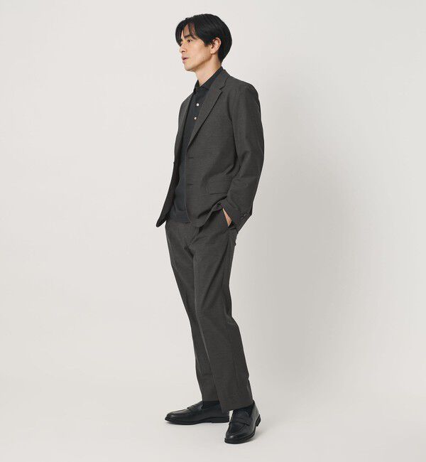 BEAUTY&YOUTH UNITED ARROWS「MIXED-WOOL イージー スラックス NO.5 タテヨコストレッチ ウォッシャブル セットアップ対応」|チノ|