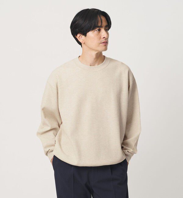 BEAUTY&YOUTH UNITED ARROWS「メランジ ワッフル バルーン カットソー」|Tシャツ・カットソー|NATURAL