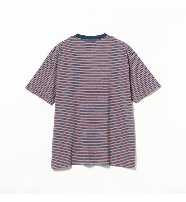 BEAMS PLUS「BEAMS PLUS｜Pocket Tee Indigo Stripe｜ポケットT｜大人カジュアル」|Tシャツ・カットソー|