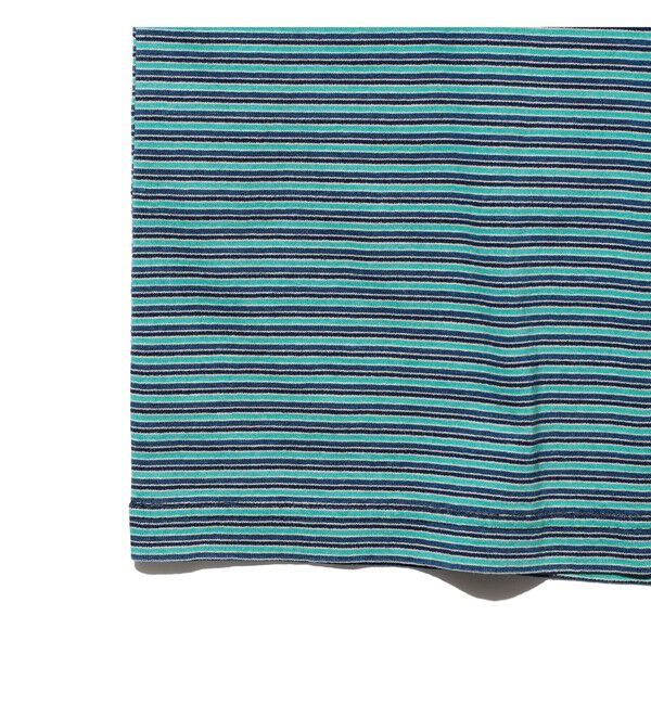 BEAMS PLUS「BEAMS PLUS｜Pocket Tee Indigo Stripe｜ポケットT｜大人カジュアル」|Tシャツ・カットソー|