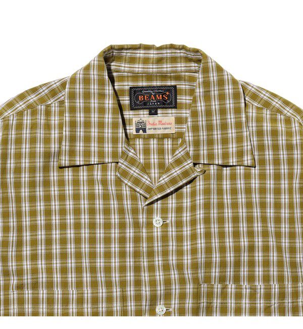 BEAMS PLUS「Open Collar 80/2 Madras」|シャツ・ブラウス|
