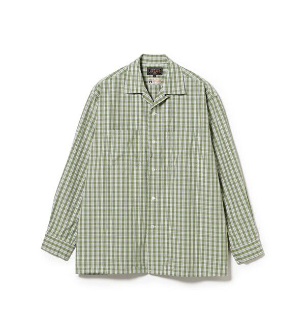 BEAMS PLUS「Open Collar 80/2 Madras」|シャツ・ブラウス|