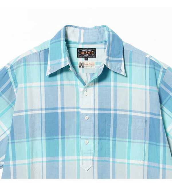 BEAMS PLUS「B.D. Pullover Classic-fit Madras」|シャツ・ブラウス|