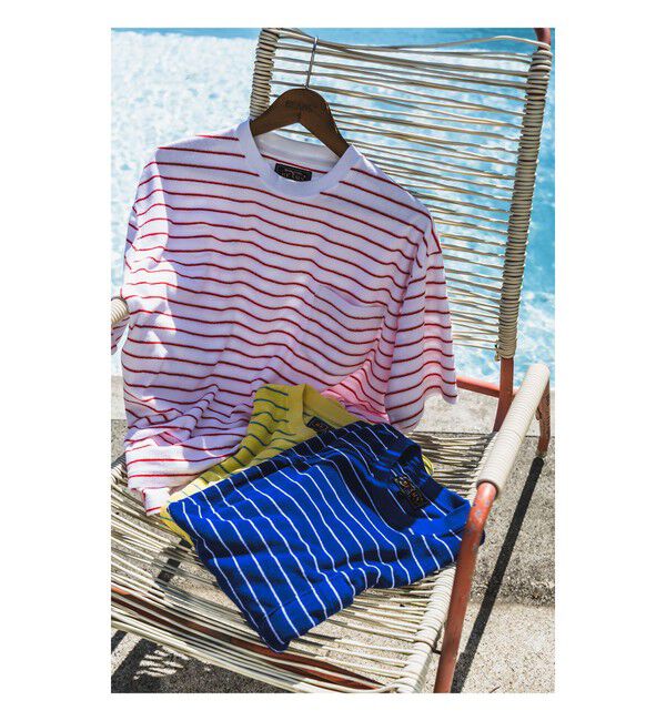 BEAMS PLUS「Pocket Tee Pile Stripe」|Tシャツ・カットソー|