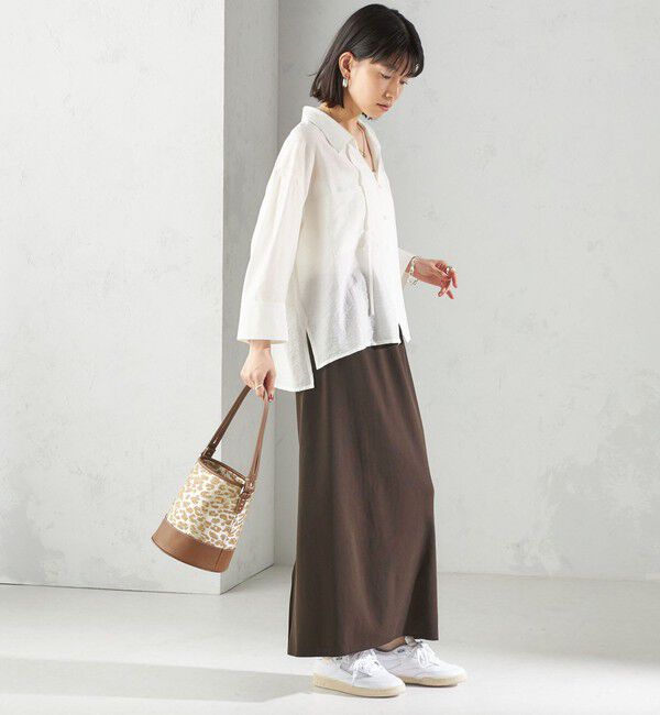 SHIPS for women「〈手洗い可能〉シアー シルク混 オープンカラー シャツ」|シャツ・ブラウス|