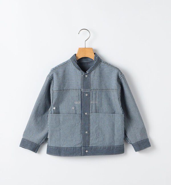 SHIPS KIDS「SHIPS KIDS:100～130cm / ヒッコリー デニム ジャケット」|デニムジャケット|