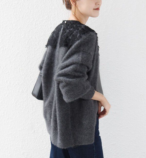 SHIPS for women「《予約》【WEB限定】〈手洗い可能〉フラワー ヨーク レース ロング スリーブ ブラウス」|シャツ・ブラウス|