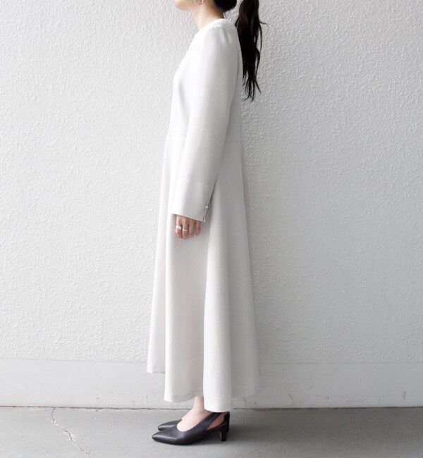 SHIPS any「《予約》SHIPS any:〈洗濯機可能〉レースカラー ロング スリーブ ワンピース［NAVY BLUE］」|ワンピース|