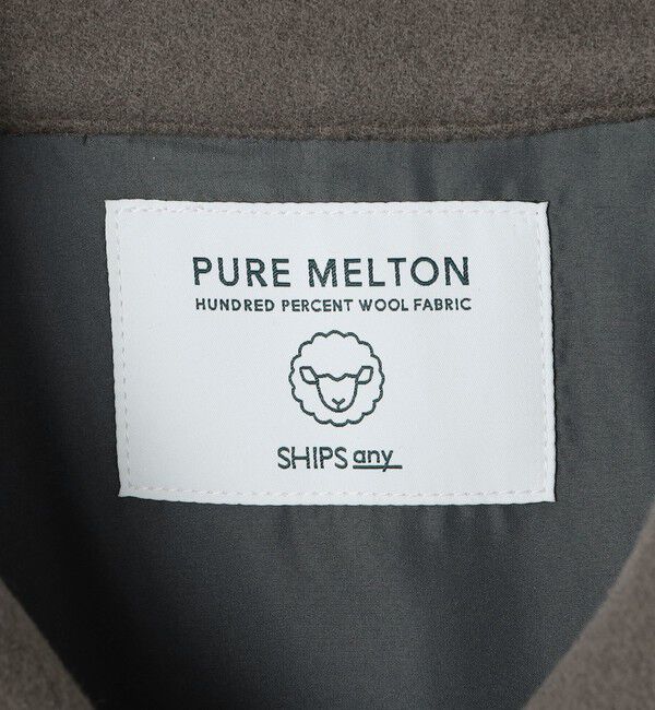 SHIPS any「PURE WOOL MELTON リラックス ジップアップ ブルゾン◆」|ブルゾン・スタジャン|