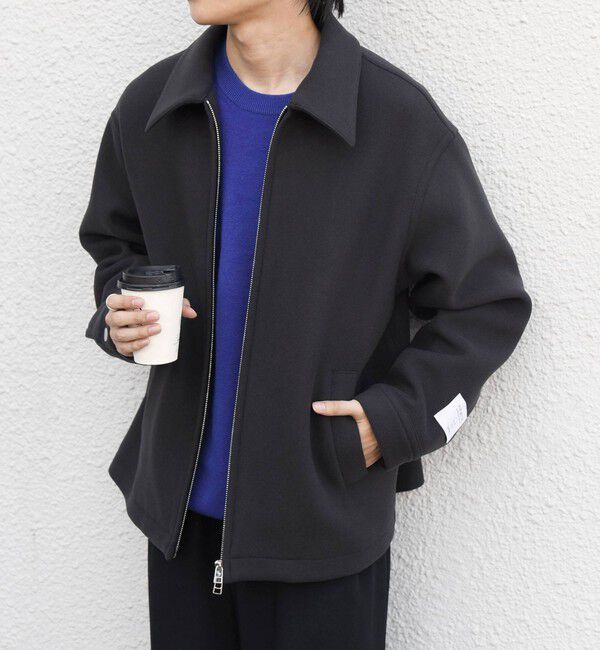 SHIPS any「PURE WOOL MELTON リラックス ジップアップ ブルゾン◆」|ブルゾン・スタジャン|