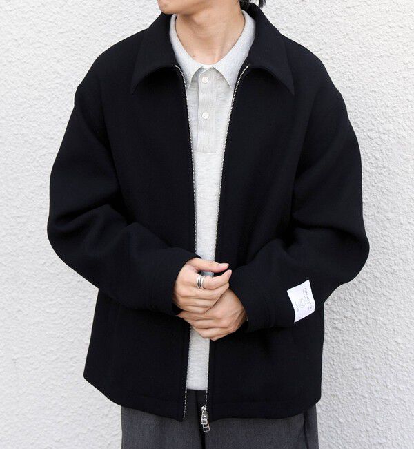 SHIPS any「PURE WOOL MELTON リラックス ジップアップ ブルゾン◆」|ブルゾン・スタジャン|