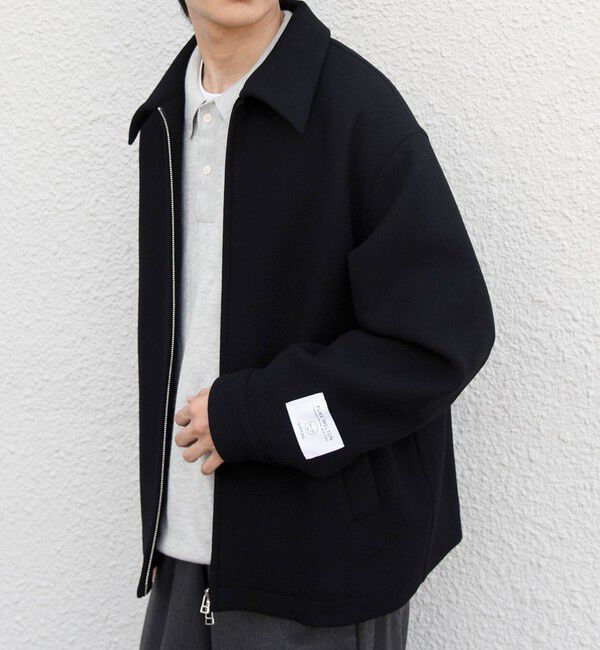 SHIPS any「PURE WOOL MELTON リラックス ジップアップ ブルゾン◆」|ブルゾン・スタジャン|